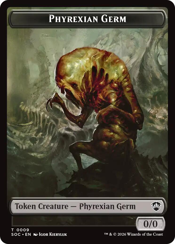 Phyrexian Germ // Thopter Double-Sided Token [Secrets of Strixhaven Commander Tokens] | Lots Moore NSW