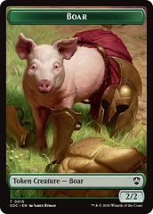Boar // Frog Lizard Double-Sided Token [Secrets of Strixhaven Commander Tokens] | Lots Moore NSW