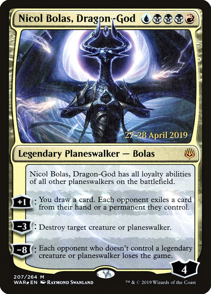 Nicol Bolas, Dragon-God [War of the Spark Prerelease Promos] | Lots Moore NSW