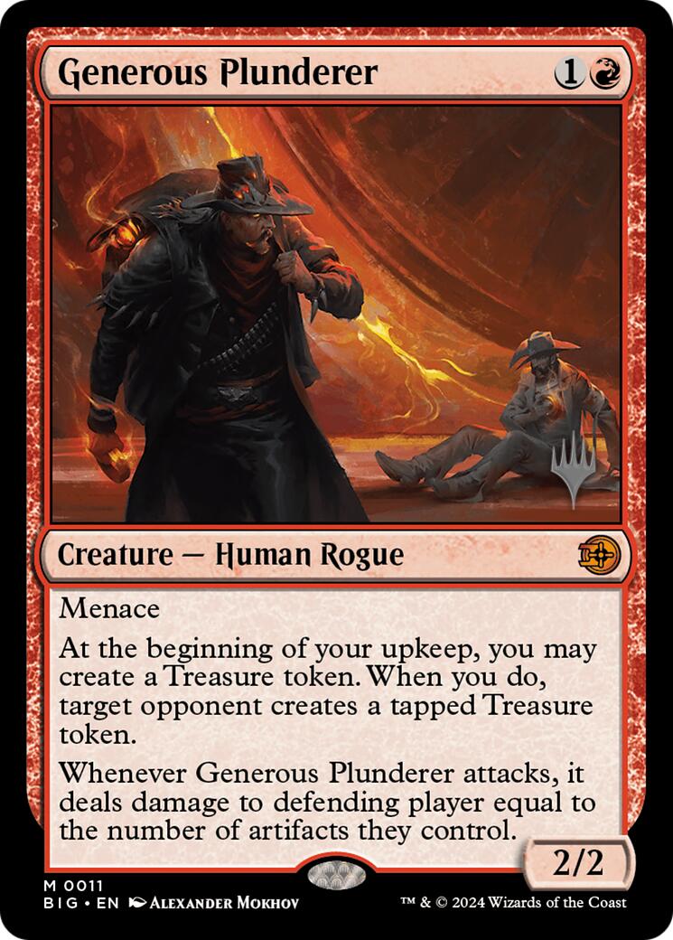 Generous Plunderer [Outlaws of Thunder Junction Promos] | Lots Moore NSW