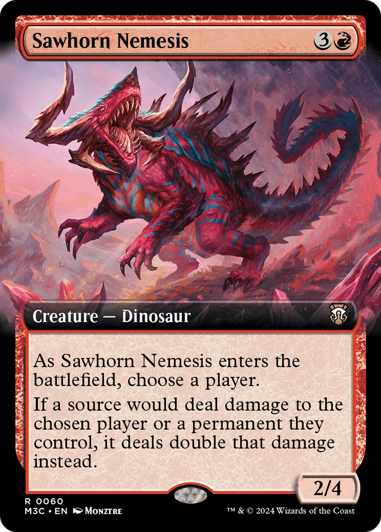 Sawhorn Nemesis (Extended Art) [Modern Horizons 3 Commander] | Lots Moore NSW