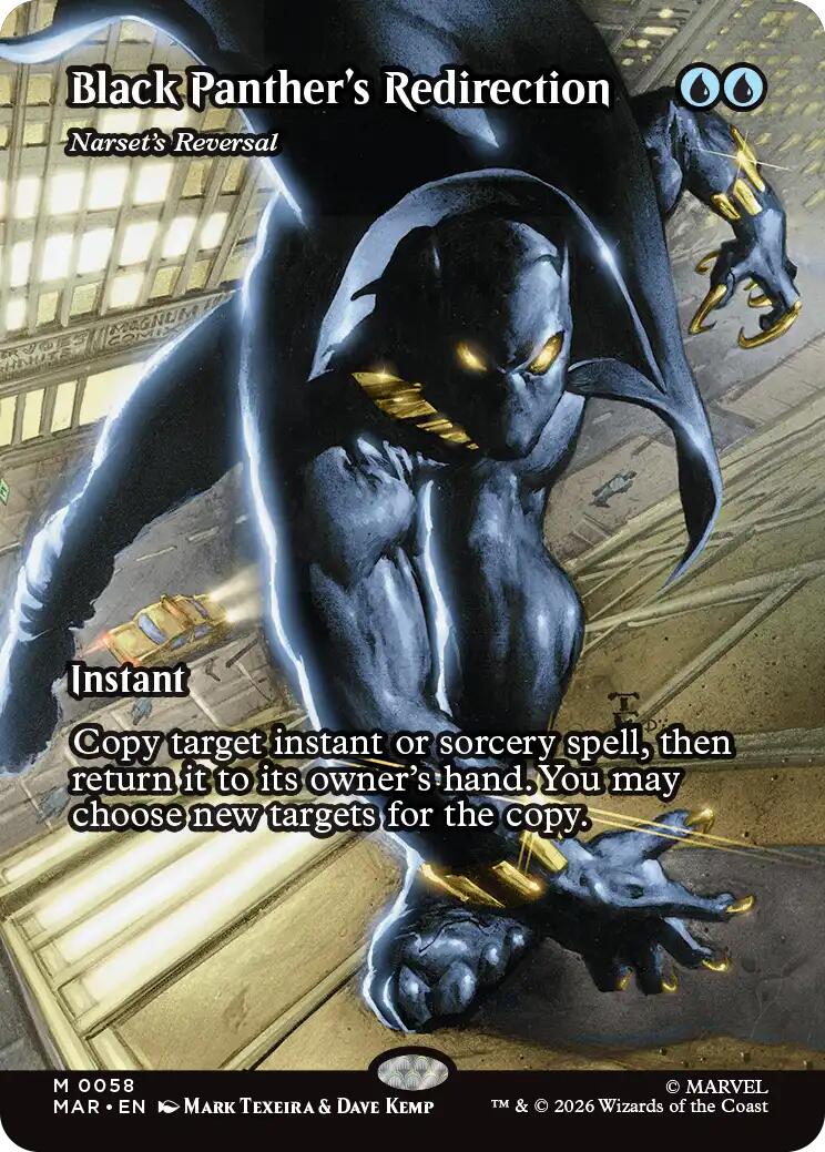 Black Panther's Redirection - Narset's Reversal (Borderless) [Marvel Universe: Eternal-Legal] | Lots Moore NSW