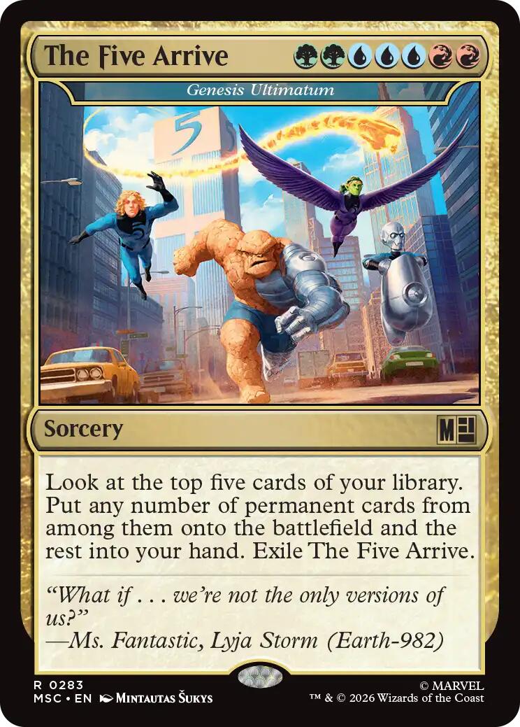 The Five Arrive - Genesis Ultimatum (Surge Foil) [Marvel Super Heroes Commander] | Lots Moore NSW