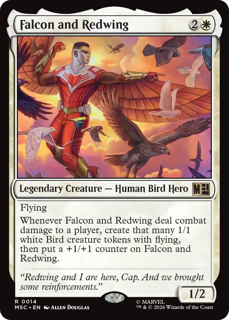 Falcon and Redwing (Surge Foil) [Marvel Super Heroes Commander] | Lots Moore NSW