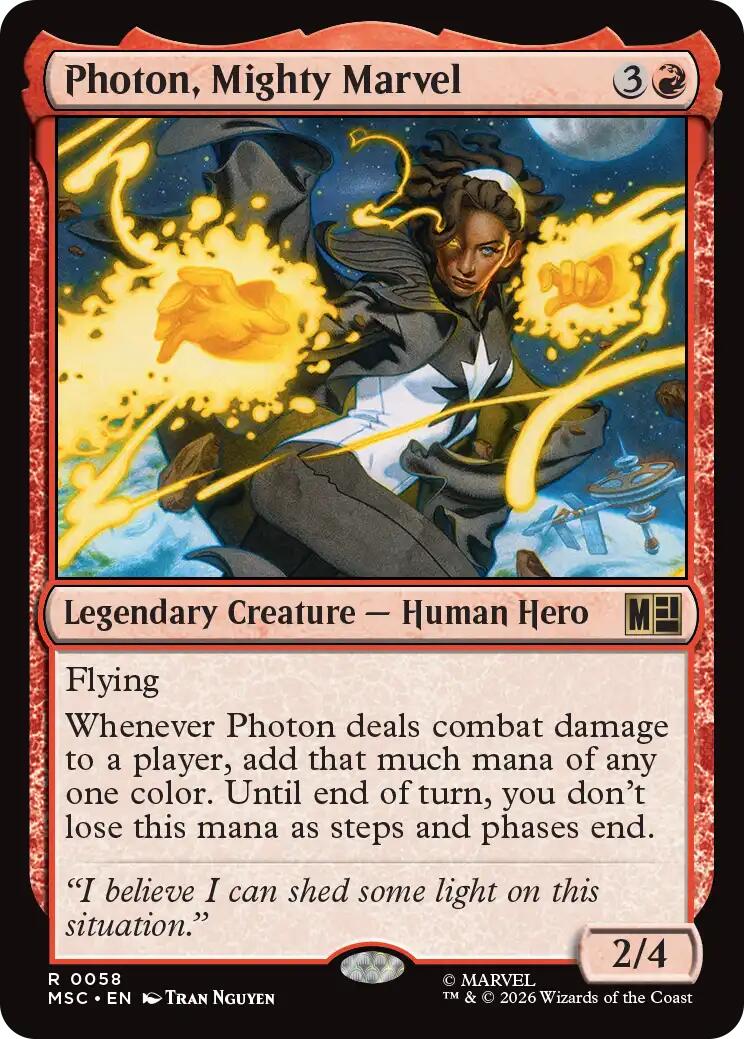 Photon, Mighty Marvel (Surge Foil) [Marvel Super Heroes Commander] | Lots Moore NSW