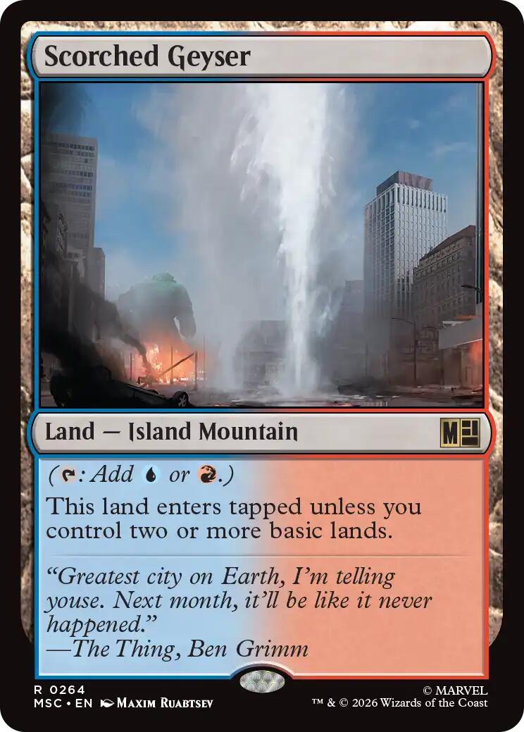 Scorched Geyser (Surge Foil) [Marvel Super Heroes Commander] | Lots Moore NSW