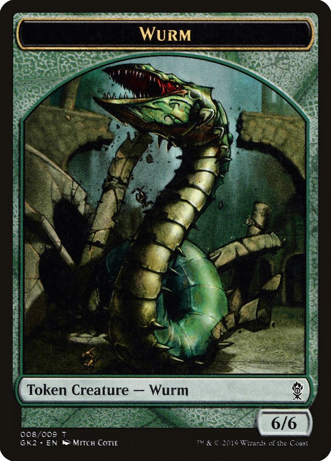 Saproling // Wurm Double-Sided Token [Ravnica Allegiance Guild Kit Tokens] | Lots Moore NSW