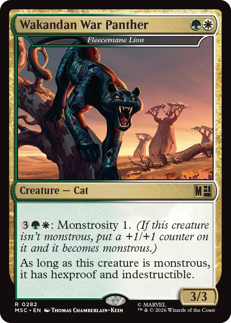 Wakandan War Panther - Fleecemane Lion (Surge Foil) [Marvel Super Heroes Commander] | Lots Moore NSW