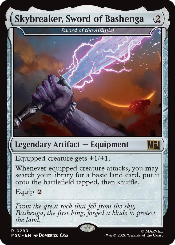 Skybreaker, Sword of Bashenga - Sword of the Animist (Surge Foil) [Marvel Super Heroes Commander] | Lots Moore NSW