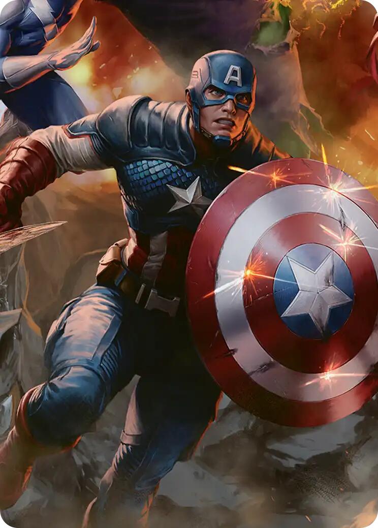 Captain America, Unbowed Art Card [Marvel Super Heroes Art Series] | Lots Moore NSW