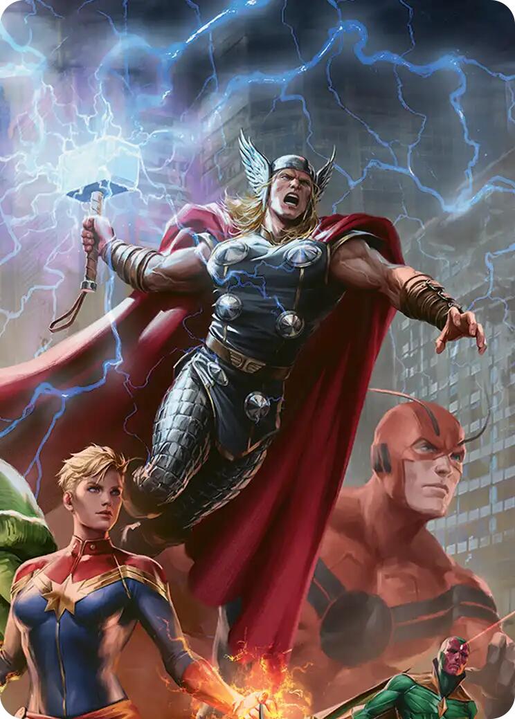 Thor, Guardian of Midgard Art Card [Marvel Super Heroes Art Series] | Lots Moore NSW