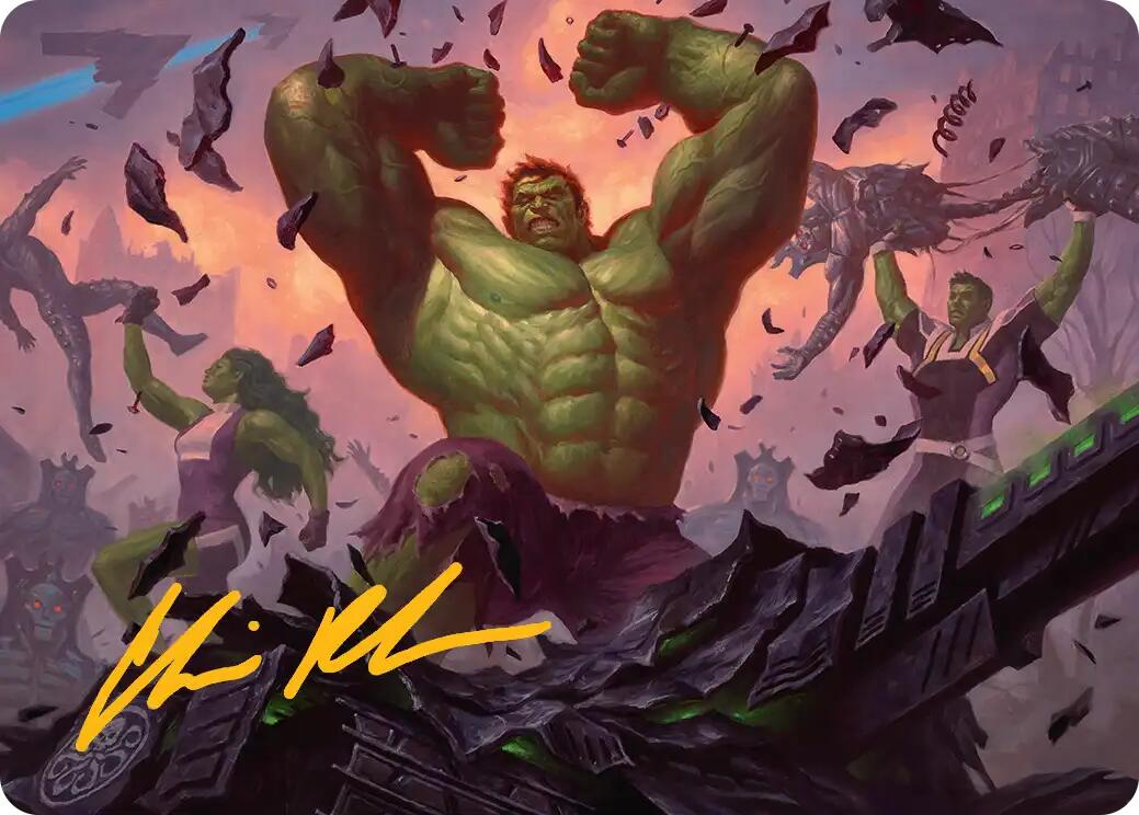 HULK SMASH! Art Card (Gold-Stamped Signature) [Marvel Super Heroes Art Series] | Lots Moore NSW