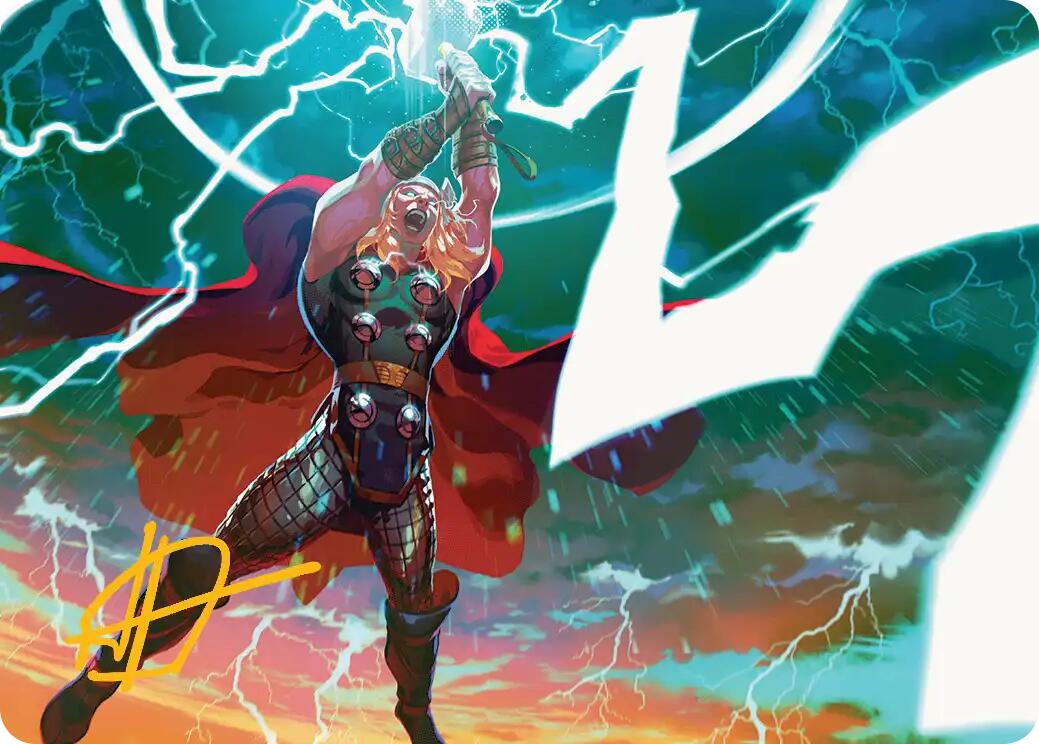 Lightning Strike Art Card (Gold-Stamped Signature) [Marvel Super Heroes Art Series] | Lots Moore NSW