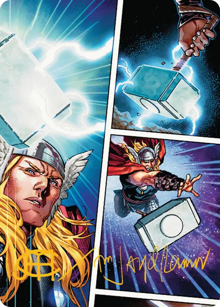 Mjolnir, Hammer of Thor Art Card (Gold-Stamped Signature) [Marvel Super Heroes Art Series] | Lots Moore NSW