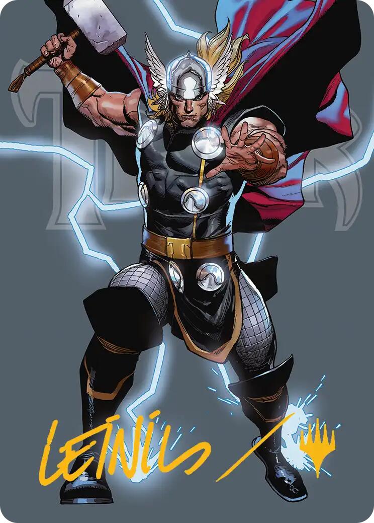 Thor, God of Thunder Art Card (Gold-Stamped Signature) [Marvel Super Heroes Art Series] | Lots Moore NSW