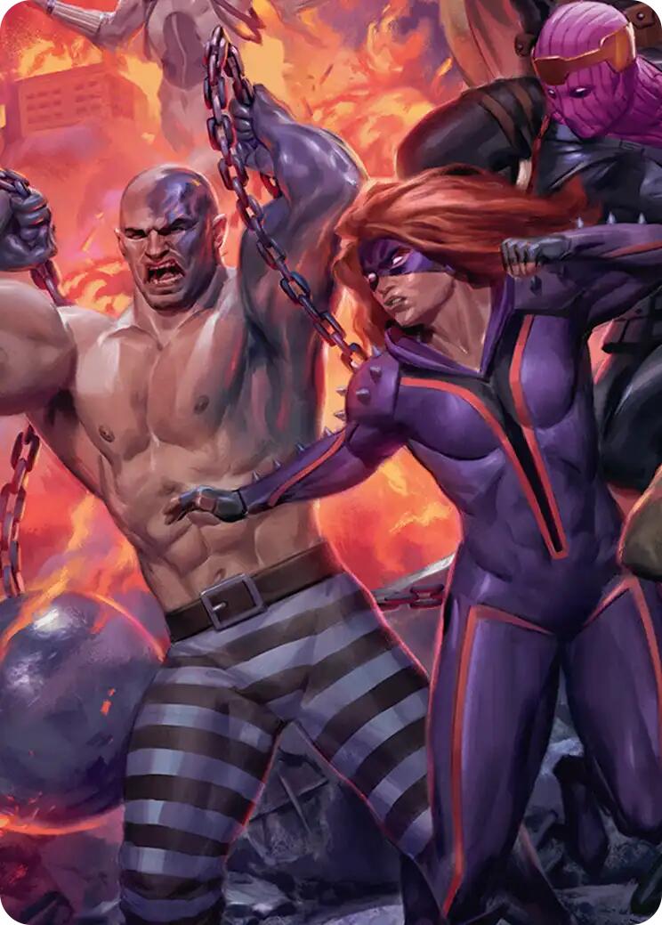 Absorbing Man and Titania Art Card [Marvel Super Heroes Art Series] | Lots Moore NSW
