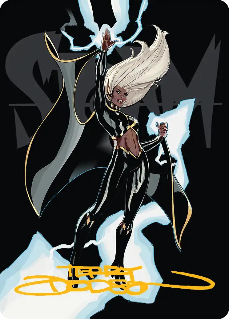Storm, Windrider Art Card (Gold-Stamped Signature) [Marvel Super Heroes Art Series] | Lots Moore NSW