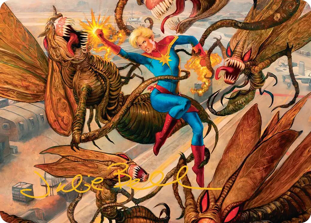 Captain Marvel, Apex Avenger Art Card (Gold-Stamped Signature) [Marvel Super Heroes Art Series] | Lots Moore NSW
