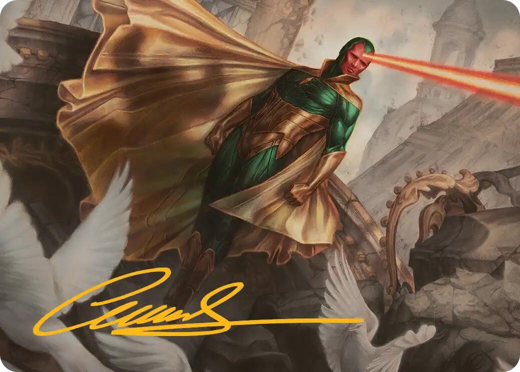 The Vision Art Card (Gold-Stamped Signature) [Marvel Super Heroes Art Series] | Lots Moore NSW