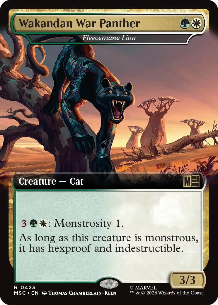 Wakandan War Panther - Fleecemane Lion (Extended Art) [Marvel Super Heroes Commander] | Lots Moore NSW