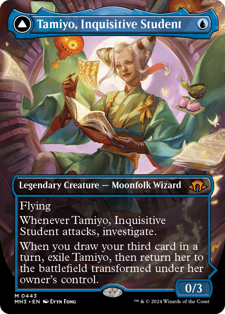 Tamiyo, Inquisitive Student // Tamiyo, Seasoned Scholar (Borderless) [Modern Horizons 3] | Lots Moore NSW