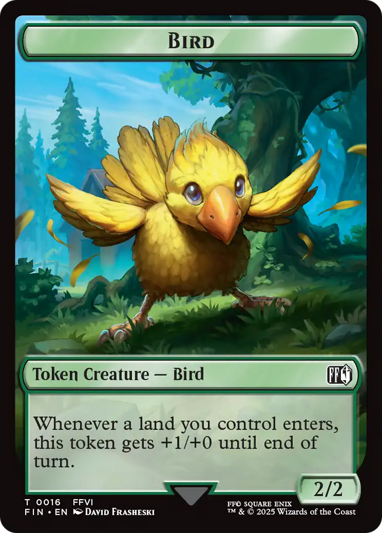 Hero (0007) // Bird (0016) Double-Sided Token [FINAL FANTASY Tokens] | Lots Moore NSW