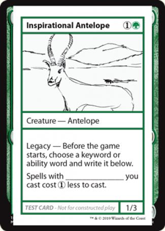 Inspirational Antelope (2021 Edition) [Mystery Booster Playtest Cards] | Lots Moore NSW