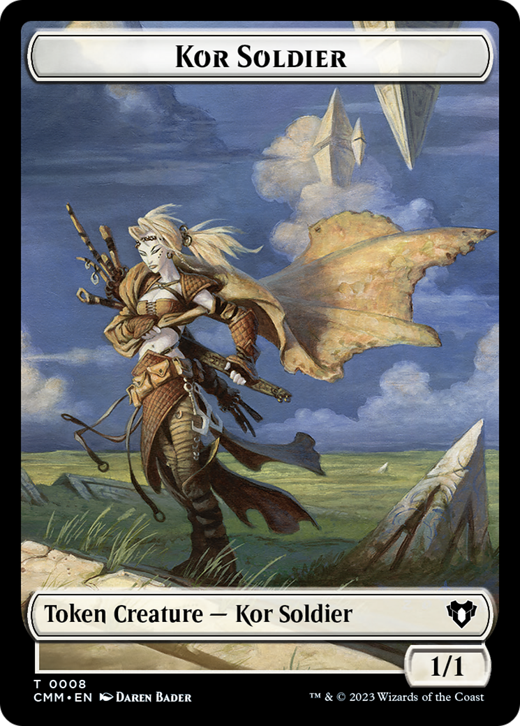 Elemental (0026) // Kor Soldier Double-Sided Token [Commander Masters Tokens] | Lots Moore NSW