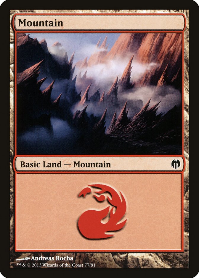Mountain (77) [Duel Decks: Heroes vs. Monsters] | Lots Moore NSW