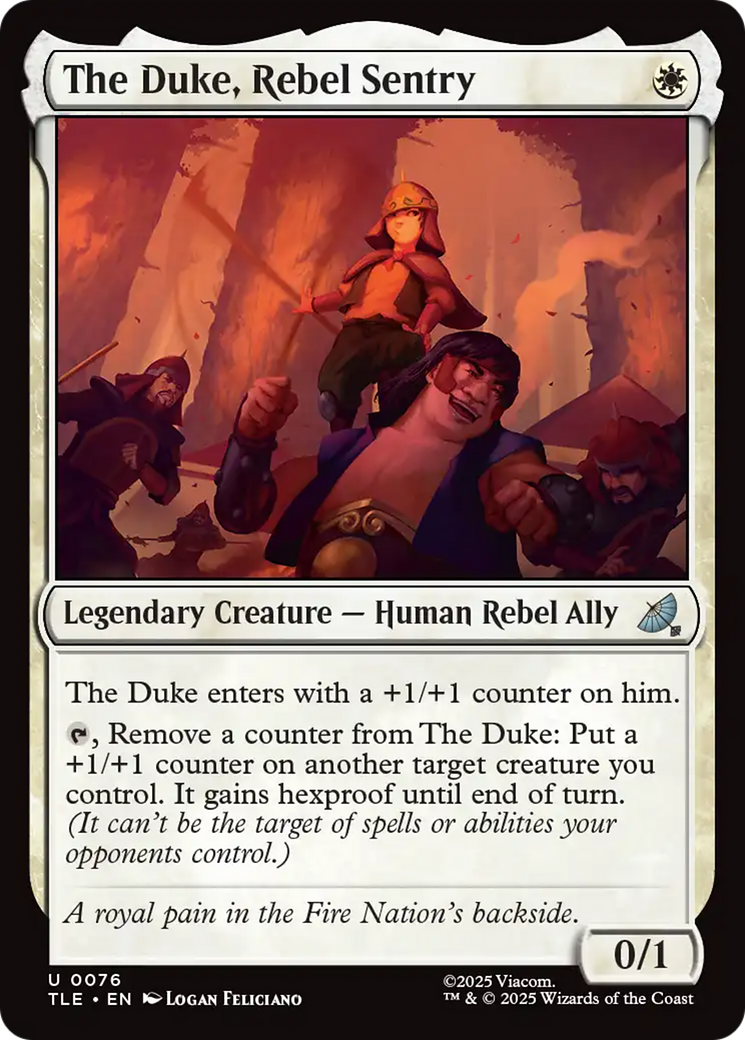 The Duke, Rebel Sentry [Avatar: The Last Airbender: Eternal-Legal] Magic: The Gathering | Lots Moore NSW