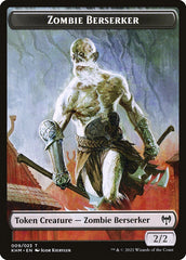 Human Warrior // Zombie Berserker Double-Sided Token [Kaldheim Tokens] | Lots Moore NSW
