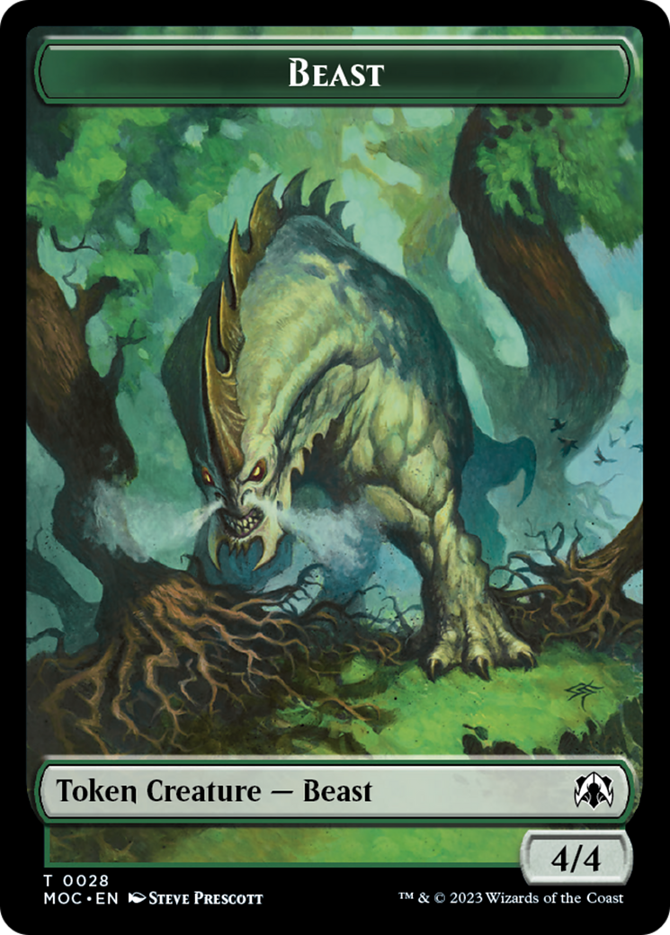 Thopter // Beast Double-Sided Token [March of the Machine Commander Tokens] | Lots Moore NSW