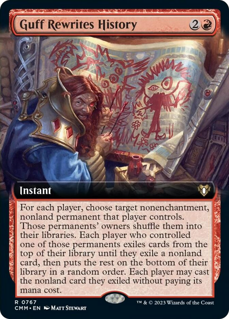 Guff Rewrites History (Extended Art) [Commander Masters] | Lots Moore NSW