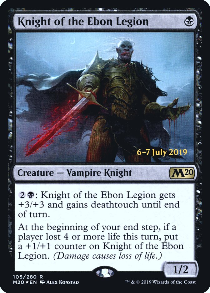 Knight of the Ebon Legion [Core Set 2020 Prerelease Promos] | Lots Moore NSW