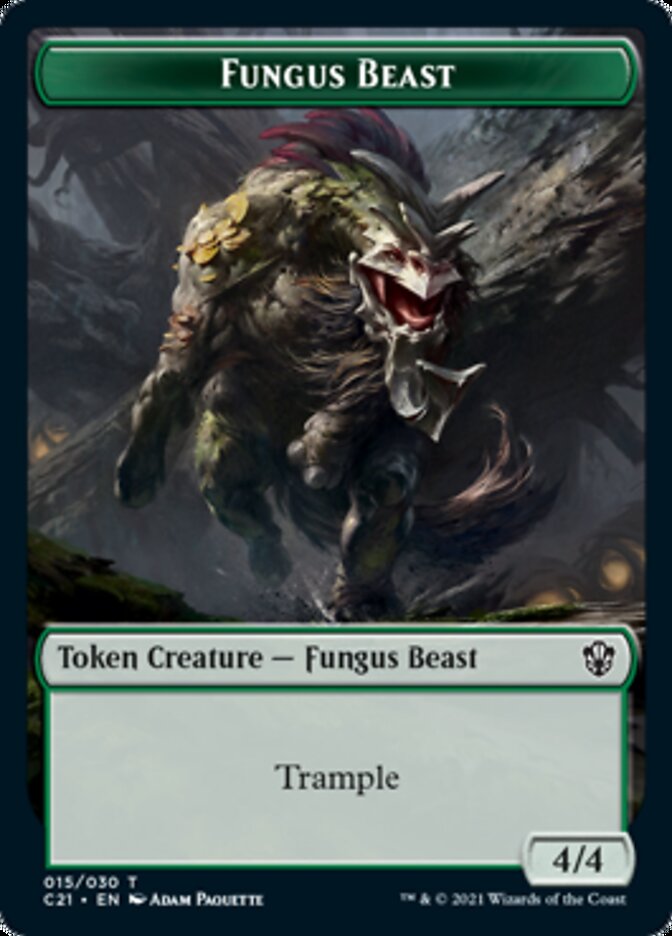 Demon // Fungus Beast Double-Sided Token [Commander 2021 Tokens] | Lots Moore NSW