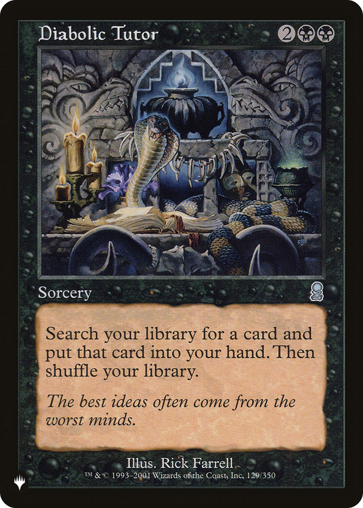 Diabolic Tutor [The List] | Lots Moore NSW