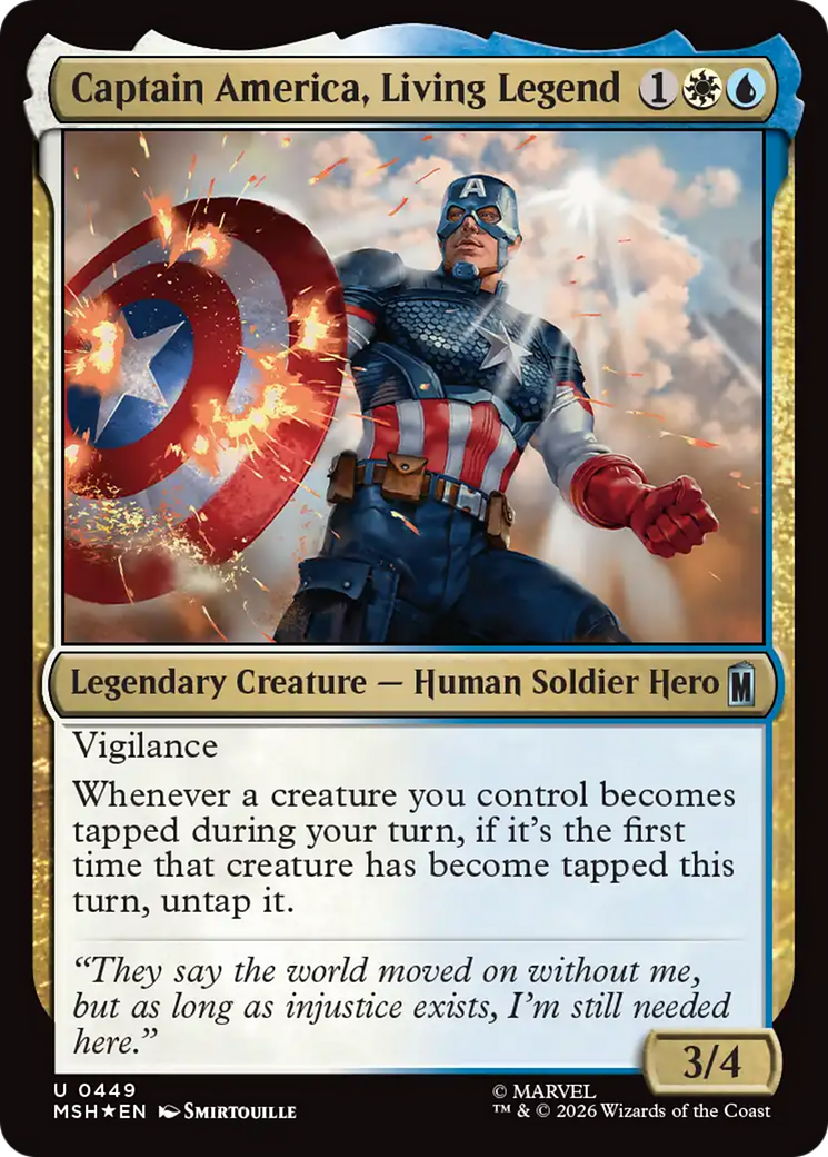 Captain America, Living Legend (Surge Foil) [Marvel Super Heroes] | Lots Moore NSW