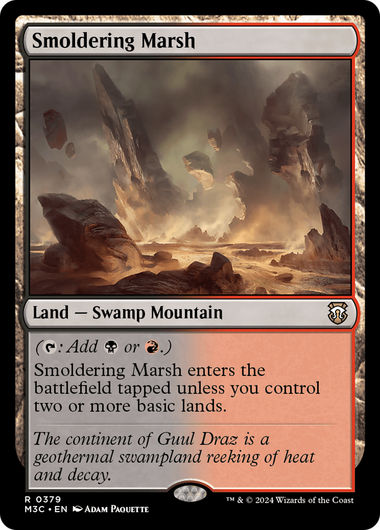 Smoldering Marsh (Ripple Foil) [Modern Horizons 3 Commander] | Lots Moore NSW