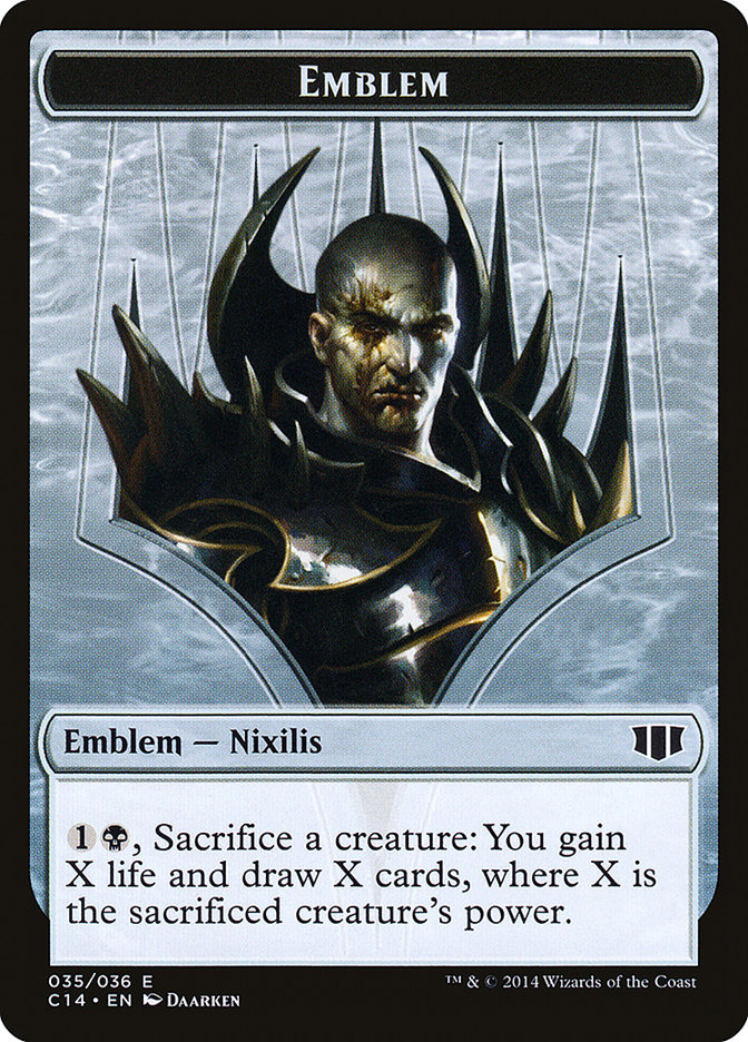 Ob Nixilis of the Black Oath Emblem // Zombie (016/036) Double-Sided Token [Commander 2014 Tokens] | Lots Moore NSW