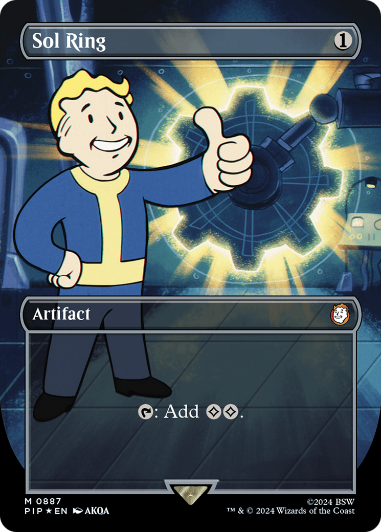 Sol Ring (Borderless) (Surge Foil) [Fallout] | Lots Moore NSW