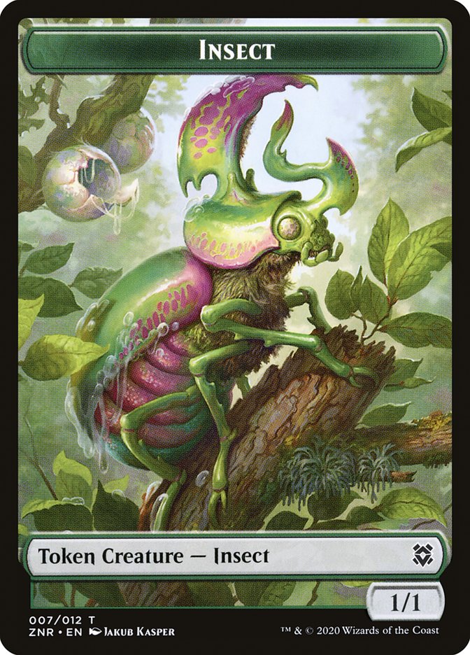 Drake // Insect Double-Sided Token [Zendikar Rising Tokens] | Lots Moore NSW