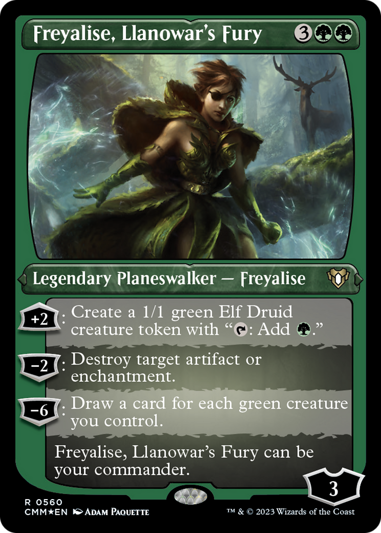 Freyalise, Llanowar's Fury (Foil Etched) [Commander Masters] | Lots Moore NSW