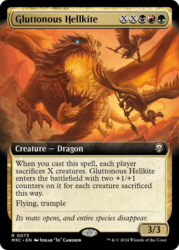 Gluttonous Hellkite (Extended Art) [Modern Horizons 3 Commander] | Lots Moore NSW