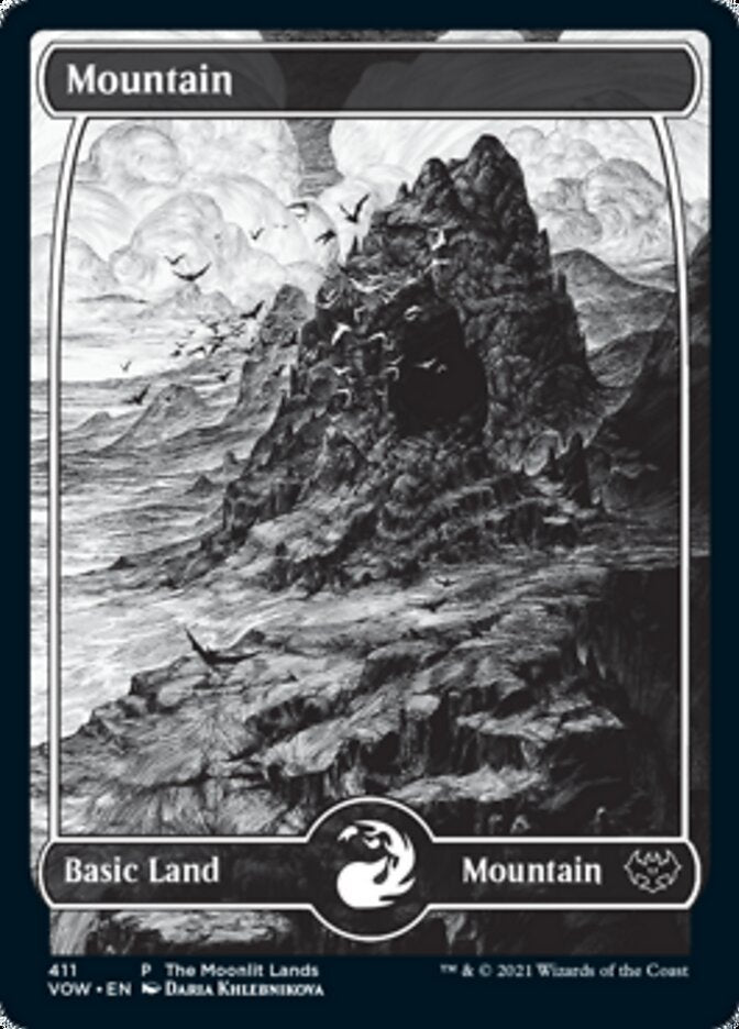 Mountain (The Moonlit Lands) (Foil Etched) [Innistrad: Crimson Vow Promos] | Lots Moore NSW