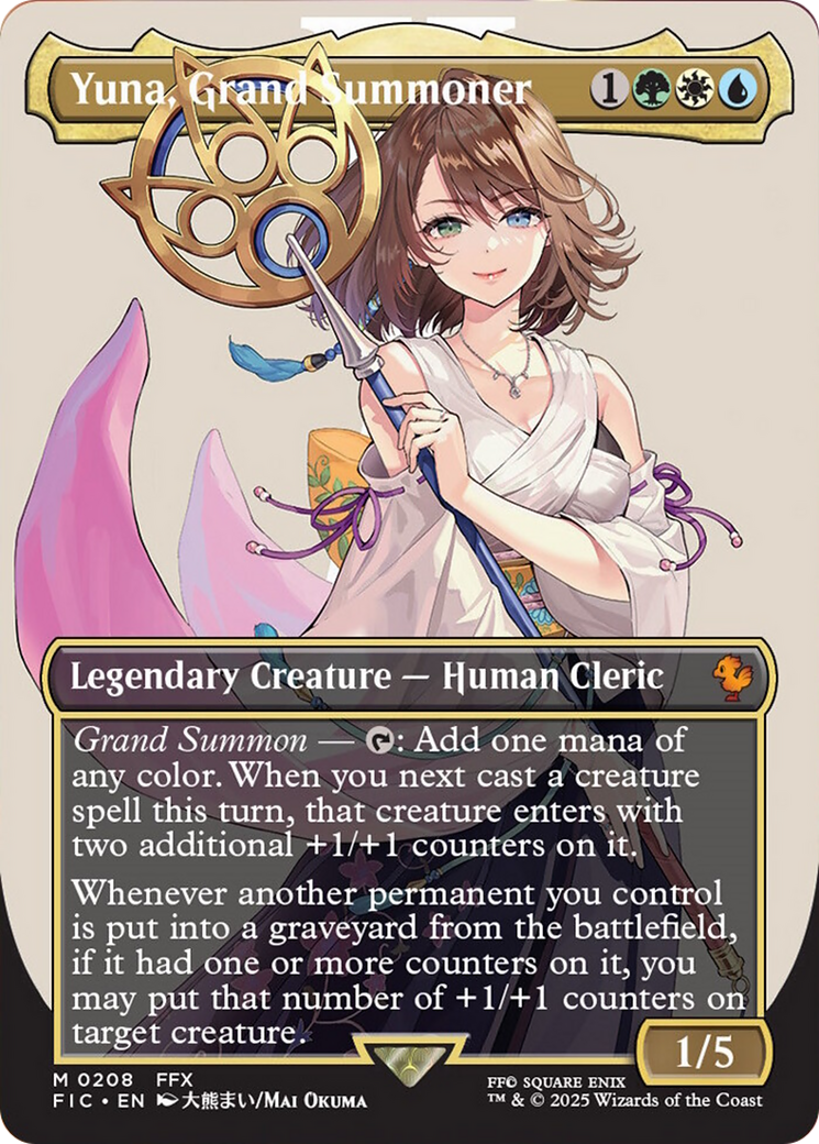 Yuna, Grand Summoner (Borderless) [FINAL FANTASY Commander] | Lots Moore NSW