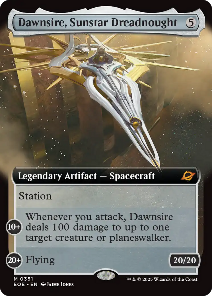 Dawnsire, Sunstar Dreadnought (Extended Art) [Edge of Eternities] | Lots Moore NSW