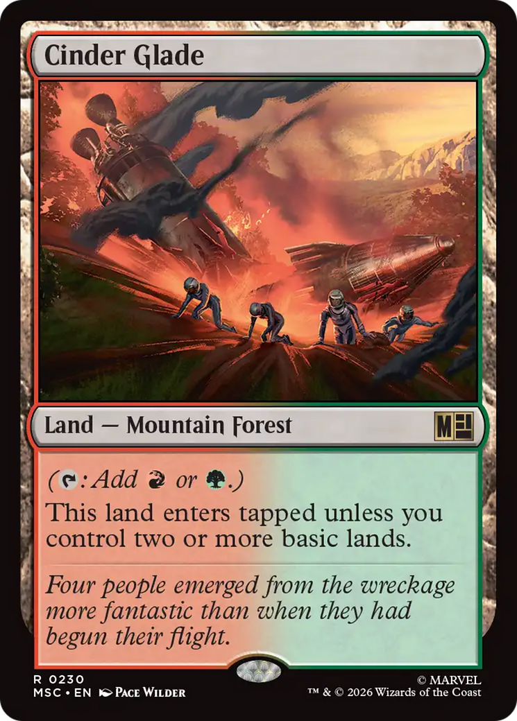 Cinder Glade (Surge Foil) [Marvel Super Heroes Commander] | Lots Moore NSW