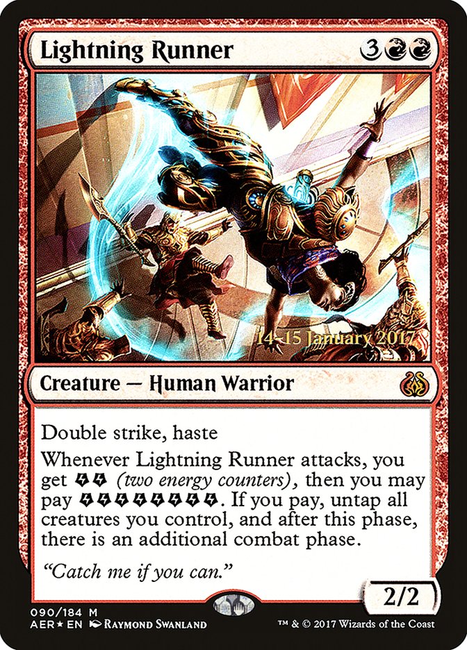 Lightning Runner [Aether Revolt Prerelease Promos] | Lots Moore NSW