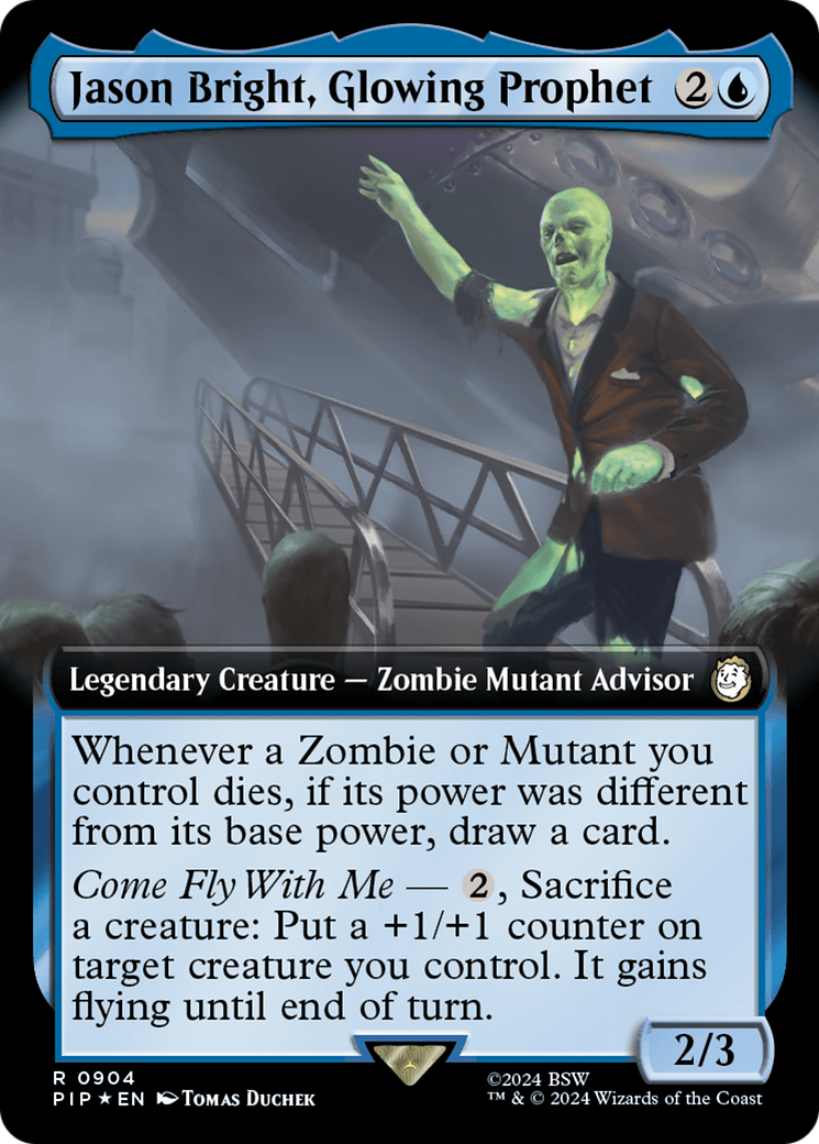 Jason Bright, Glowing Prophet (Extended Art) (Surge Foil) [Fallout] | Lots Moore NSW