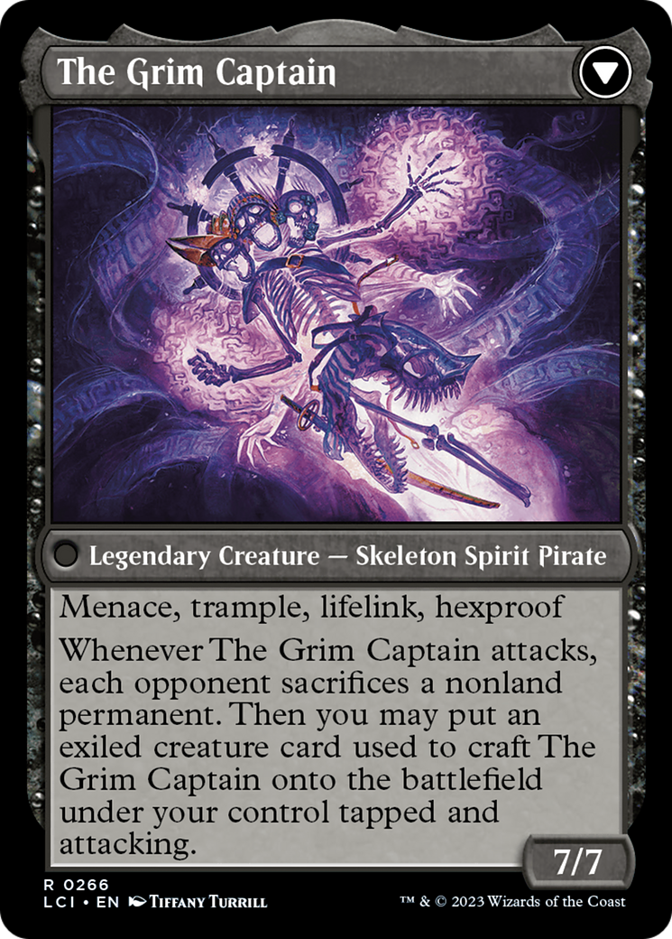 Throne of the Grim Captain // The Grim Captain [The Lost Caverns of Ixalan Prerelease Cards] | Lots Moore NSW